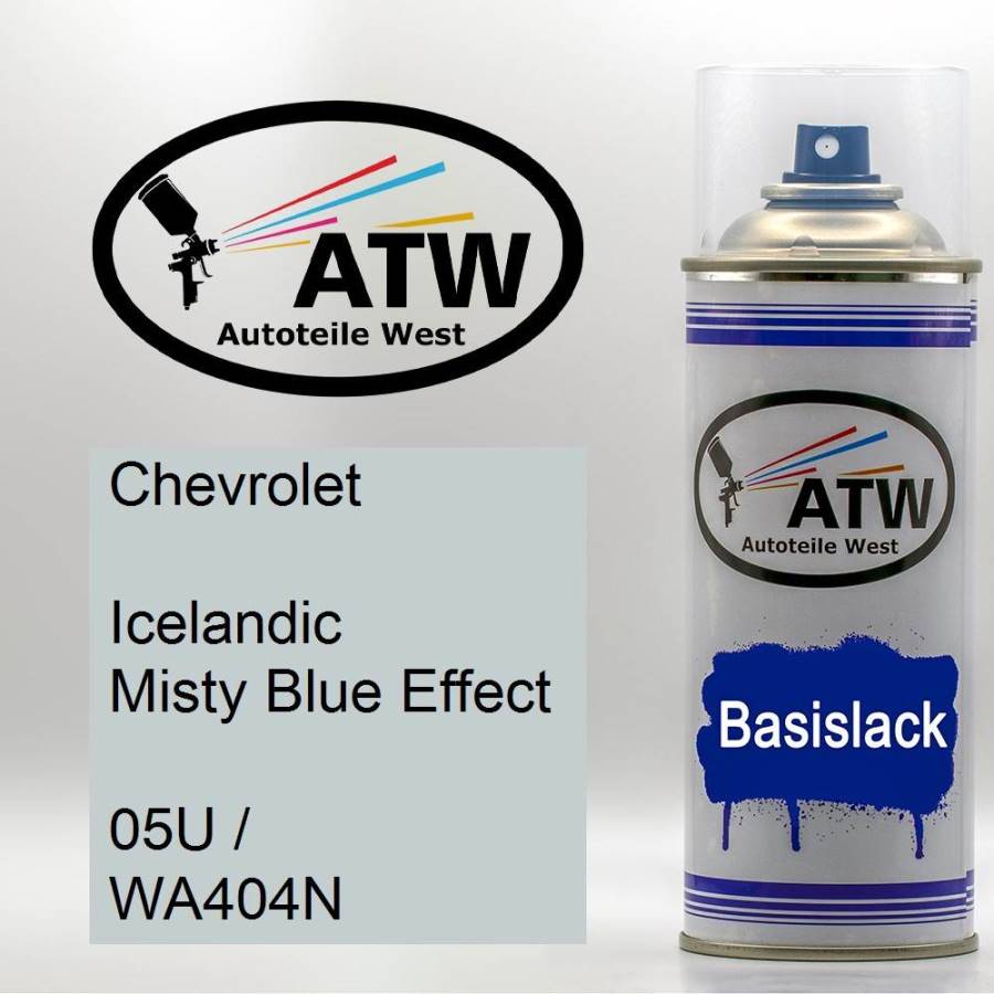 Chevrolet, Icelandic Misty Blue Effect, 05U / WA404N: 400ml Sprühdose, von ATW Autoteile West.